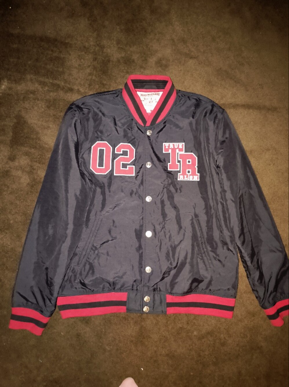 True Religion "O2-TR" Mens Varsity Jacket Size 3XL